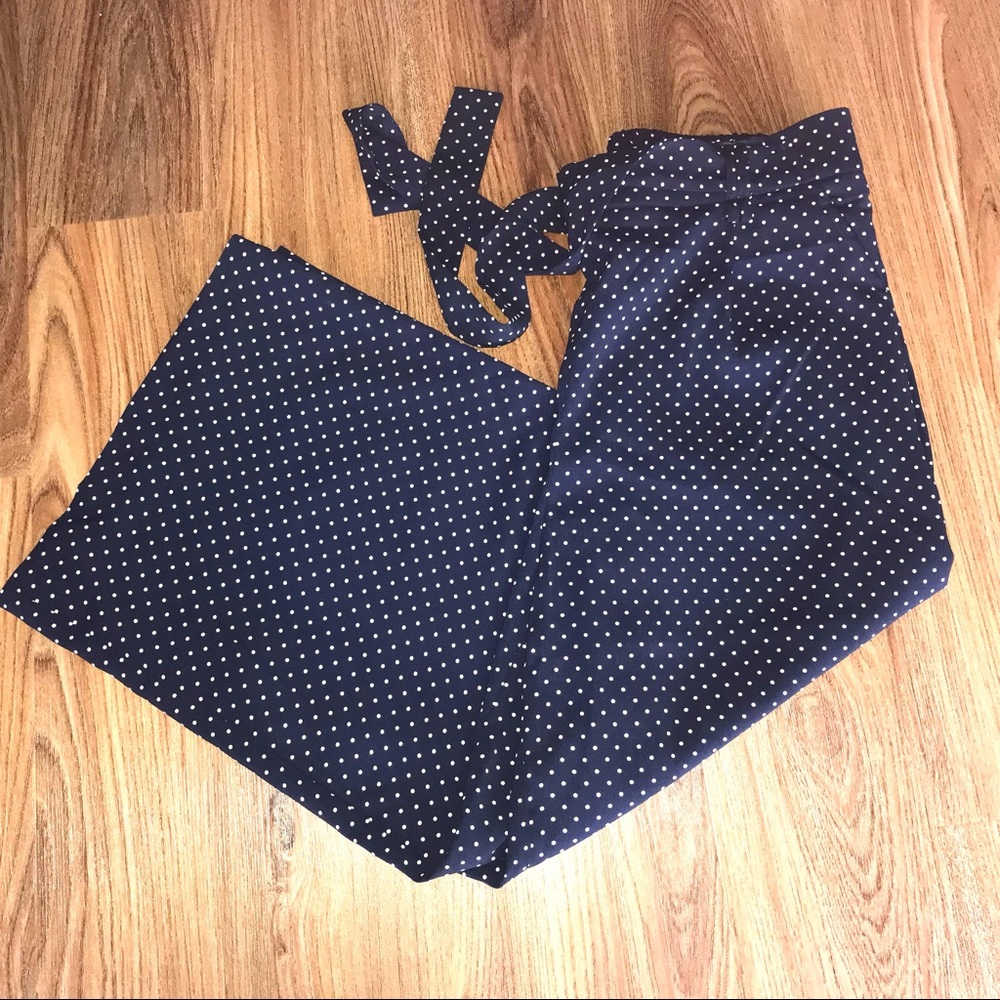 Carolina Belle Wide Leg Capri Pants - Navy Blue 8 NWOT